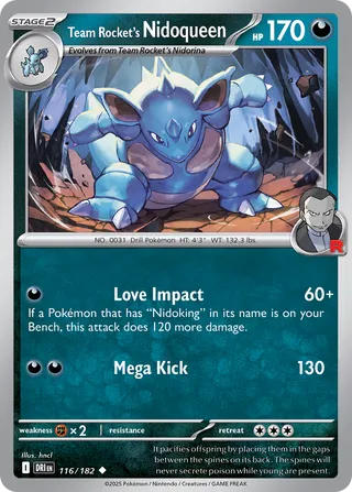 Team Rocket's Nidoqueen, Destined Rivals 116/182