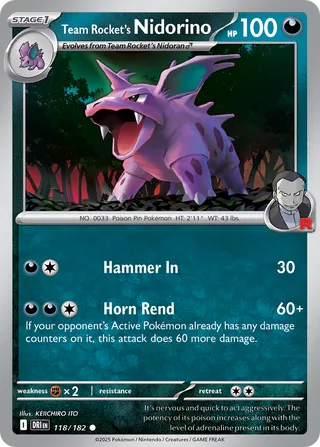 Team Rocket's Nidorino, Destined Rivals 118/182