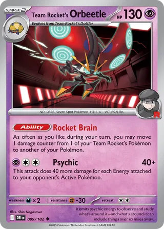 Team Rocket's Orbeetle, Destined Rivals 089/182