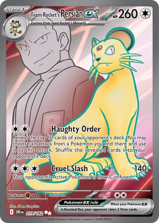 Team Rocket's Persian EX, Destined Rivals 219/182