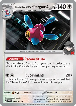 Team Rocket's Porygon-Z, Destined Rivals 155/182
