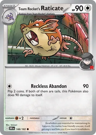 Team Rocket's Raticate, Destined Rivals 148/182