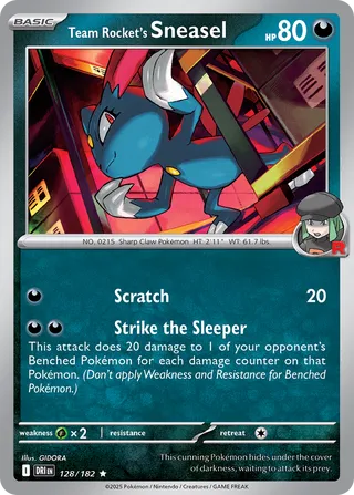 Team Rocket's Sneasel, Destined Rivals 128/182