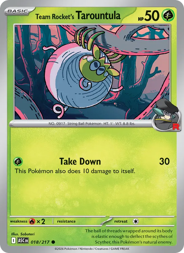 Team Rocket's Tarountula, Ascended Heroes 018/217