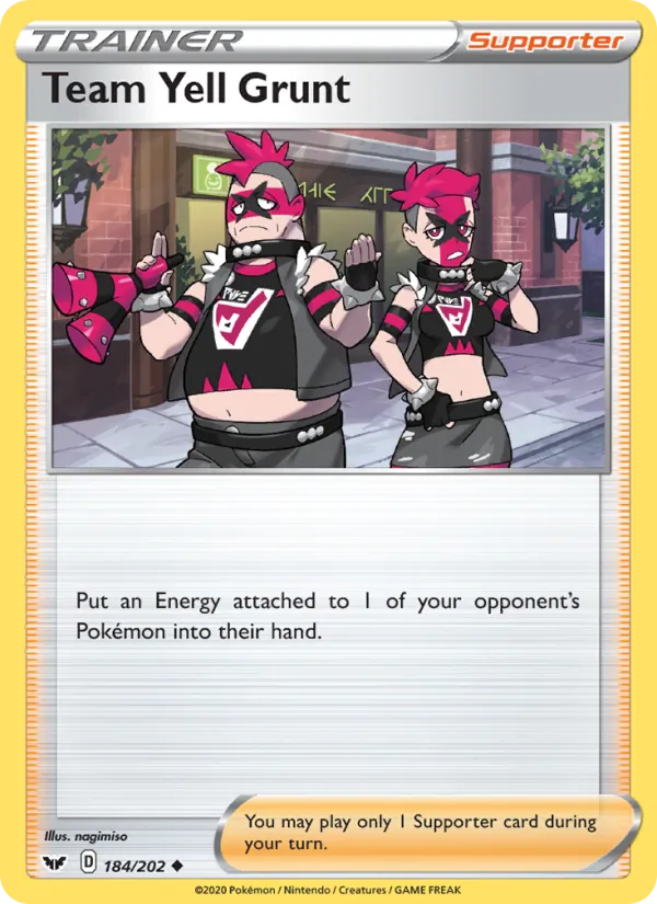 Team Yell Grunt, Sword & Shield 184/202