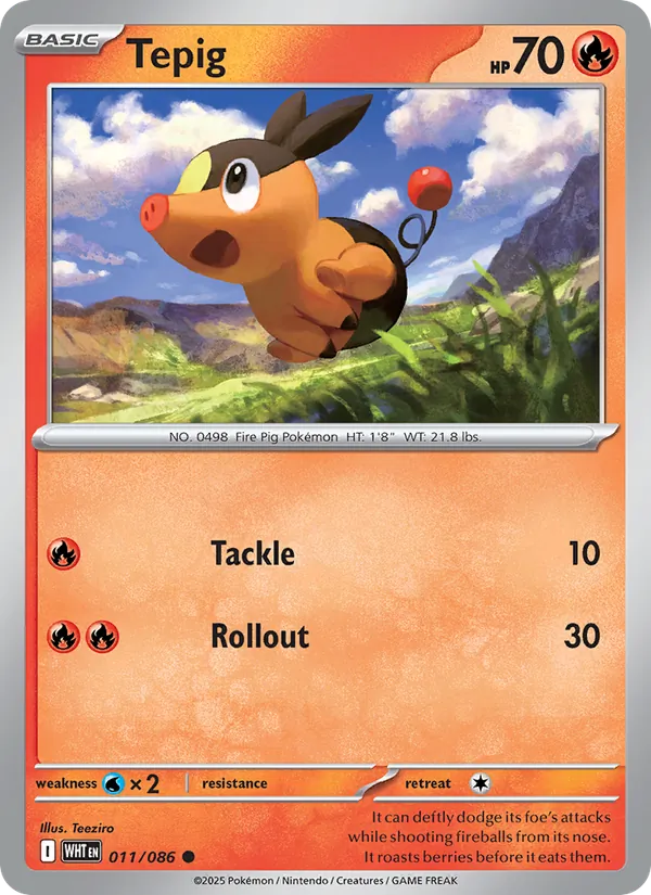 Tepig, White Flare 011/086