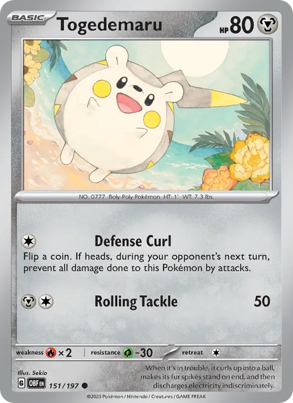 Togedemaru, Obsidian Flames 151/197