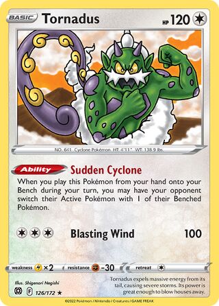 Tornadus, Play! Pokémon Prize Pack Series Three 126/172