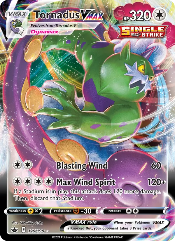 Tornadus VMAX, Chilling Reign 125/198