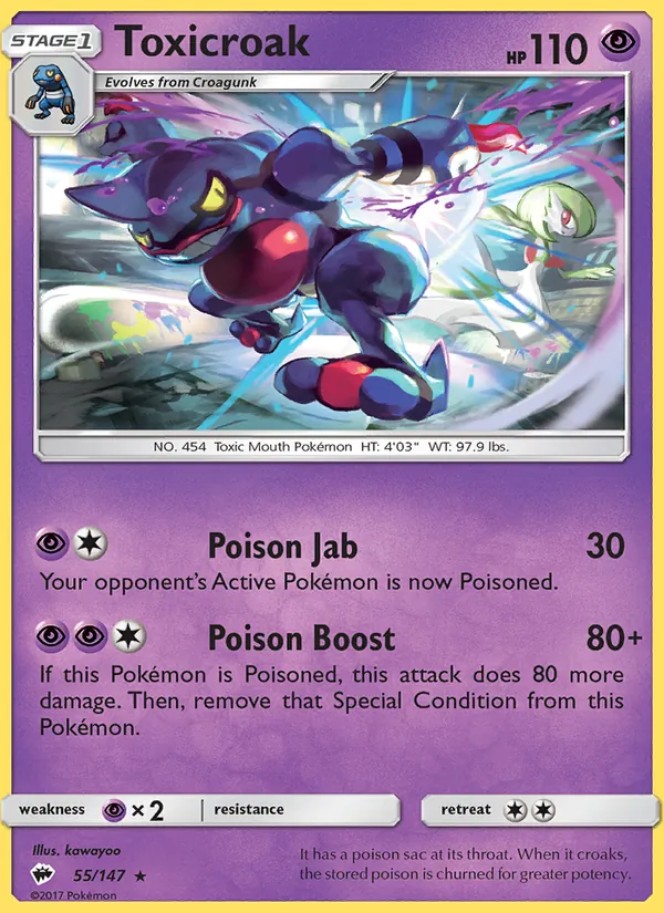 Toxicroak, Burning Shadows 055/147
