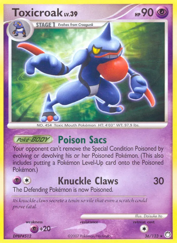 Toxicroak, Mysterious Treasures 036/123