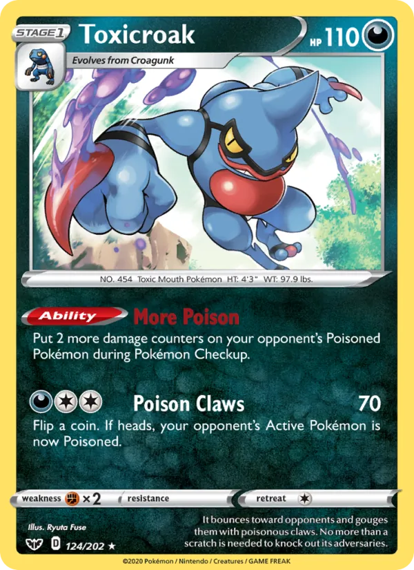 Toxicroak, Sword & Shield 124/202