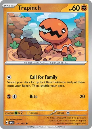 Trapinch, Surging Sparks 104/191