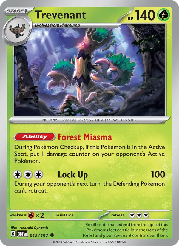 Trevenant, Obsidian Flames 012/197