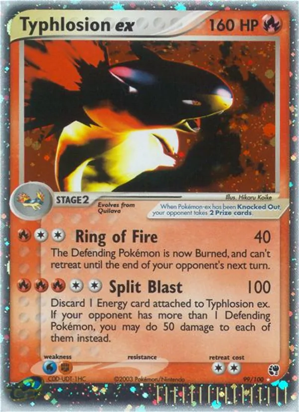 Typhlosion EX, Sandstorm 099/100
