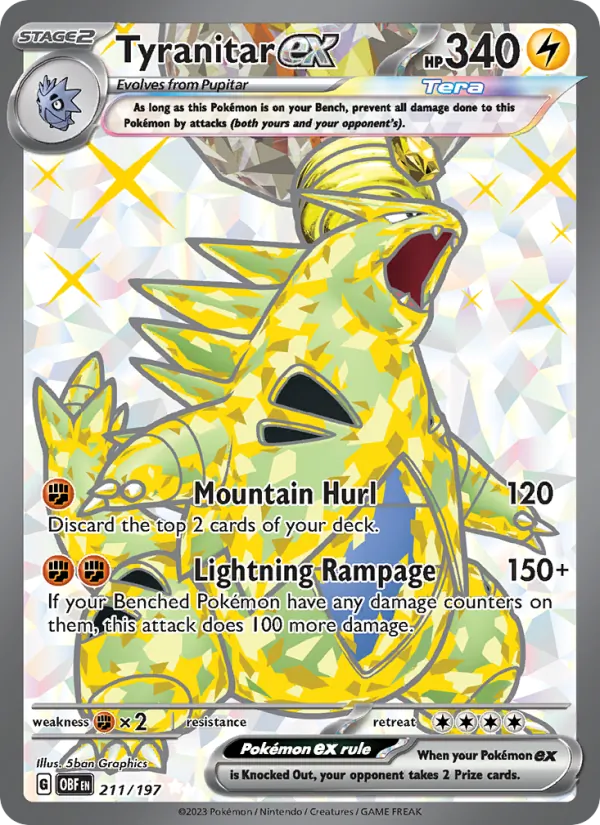 Tyranitar EX, Obsidian Flames 211/197