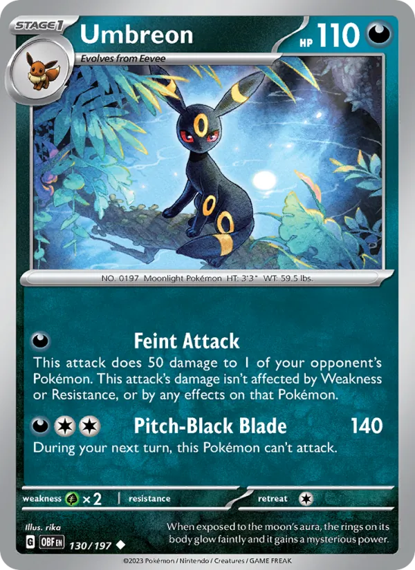 Umbreon, Obsidian Flames 130/197