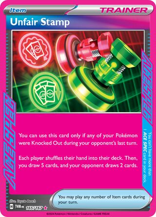 Unfair Stamp, Play! Pokémon Prize Pack Series Six 165/167