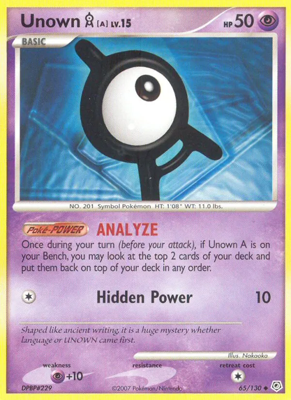 Unown A, Diamond & Pearl 065/130