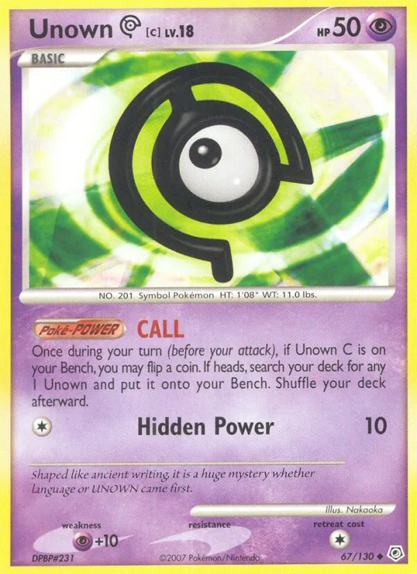 Unown C, Diamond & Pearl 067/130