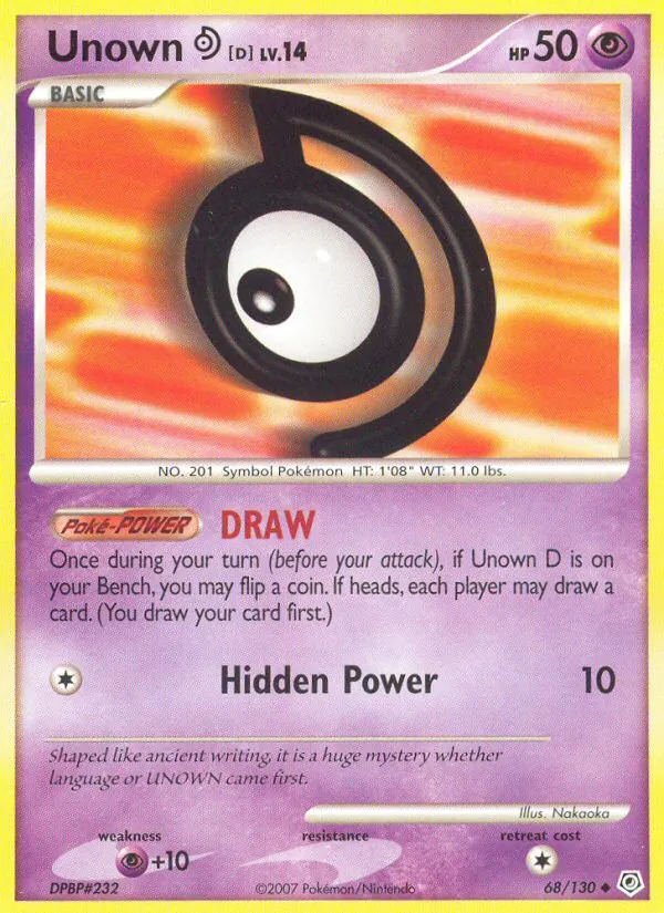 Unown D, Diamond & Pearl 068/130