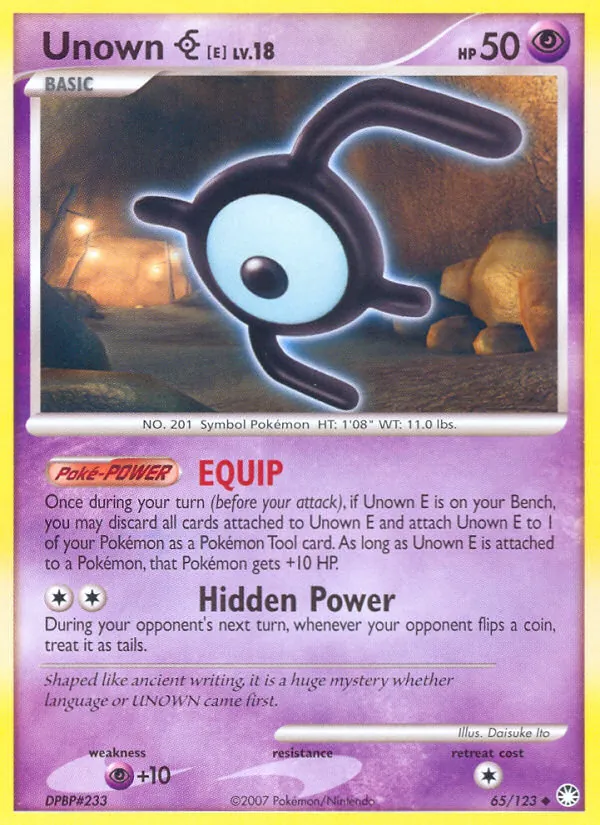 Unown E, Mysterious Treasures 065/123