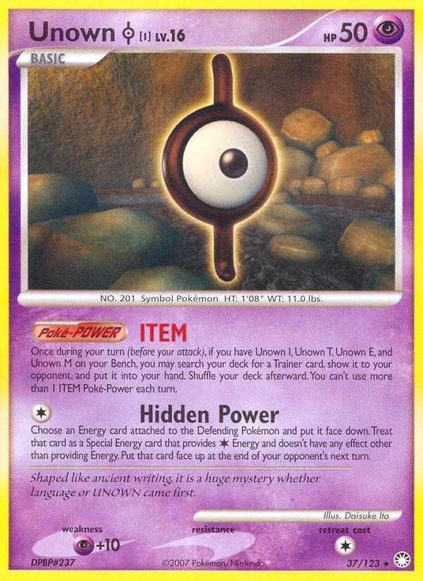 Unown I, Mysterious Treasures 037/123