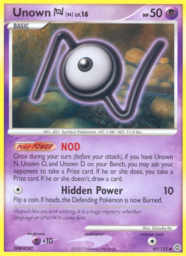 Unown N, Secret Wonders 069/132