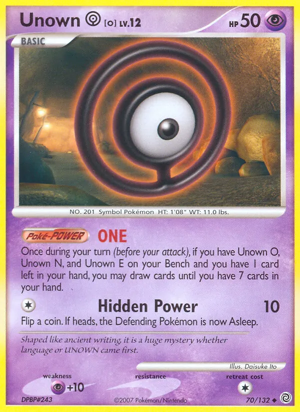 Unown O, Secret Wonders 070/132