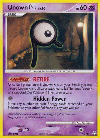 Unown R, WC Deck 2010 (Power Cottonweed) 077/146