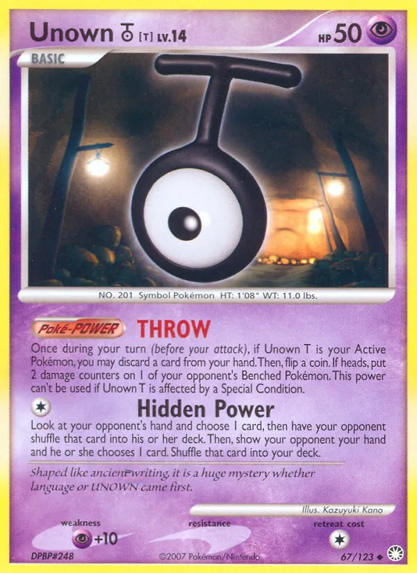 Unown T, Mysterious Treasures 067/123