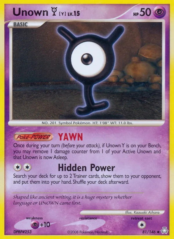 Unown Y, Legends Awakened 081/146