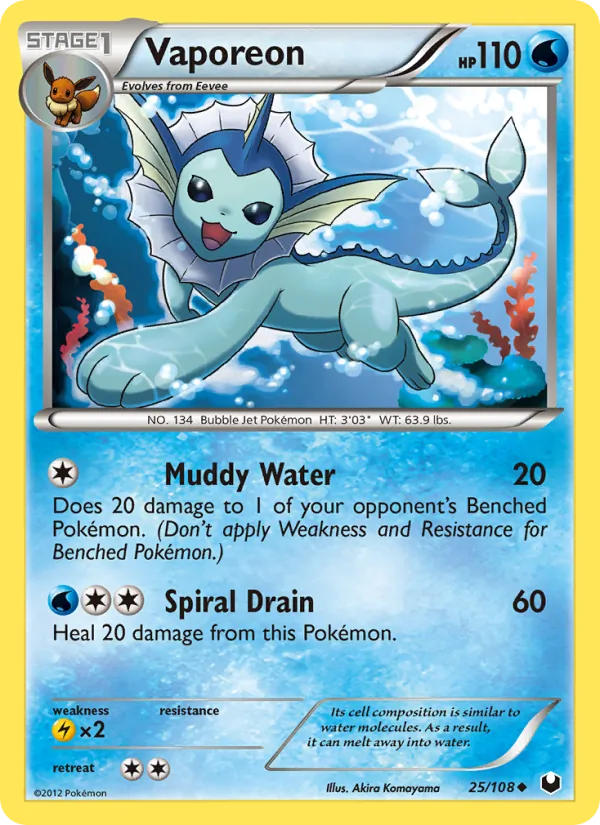 Vaporeon, Dark Explorers 025/108