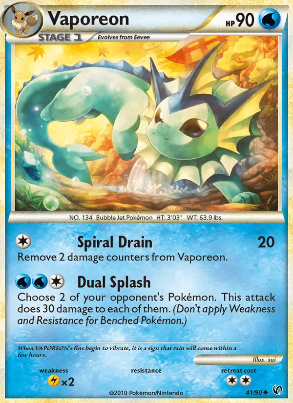 Vaporeon, Undaunted 041/090