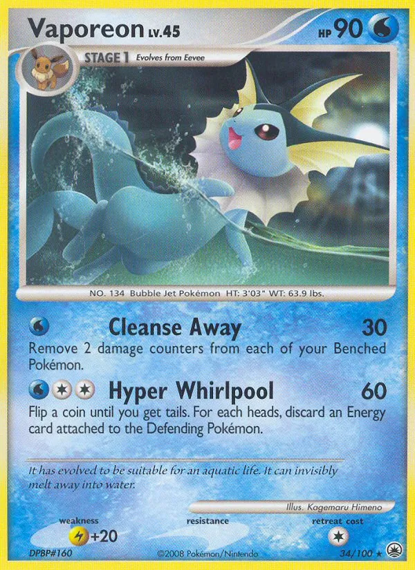 Vaporeon, Majestic Dawn 034/100
