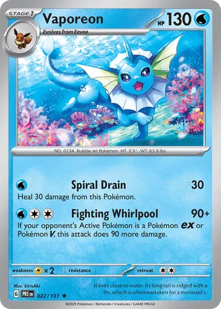 Vaporeon, Prismatic Evolutions 022/131