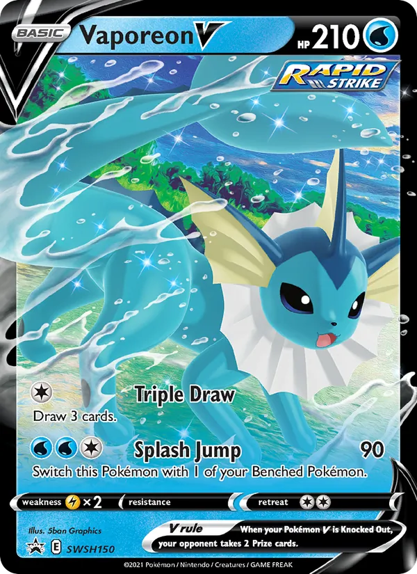 Vaporeon V, SWSH Black Star Promos SWSH150/307