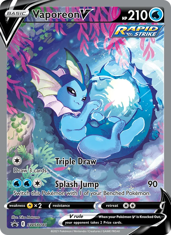 Vaporeon V, SWSH Black Star Promos SWSH181/307
