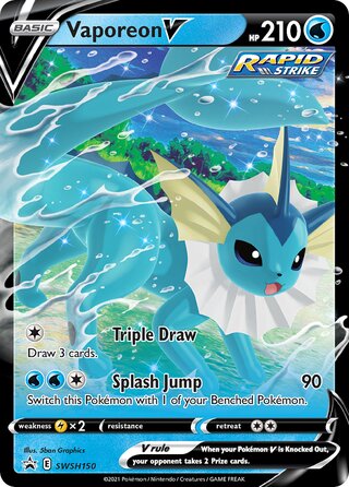 Vaporeon V, Play! Pokémon Prize Pack Series One SWSH150