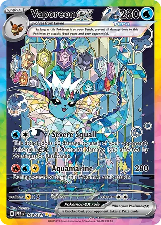 Vaporeon EX, Prismatic Evolutions 149/131