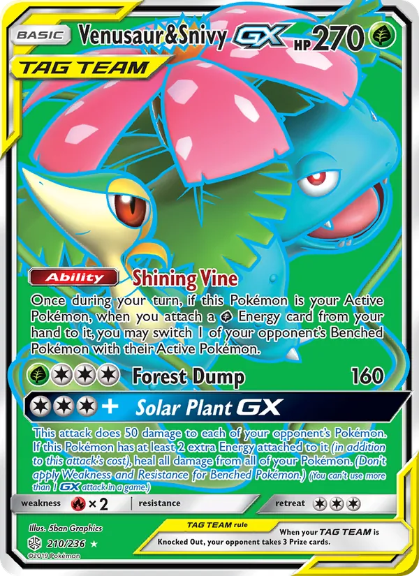 Venusaur & Snivy GX, Cosmic Eclipse 210/236