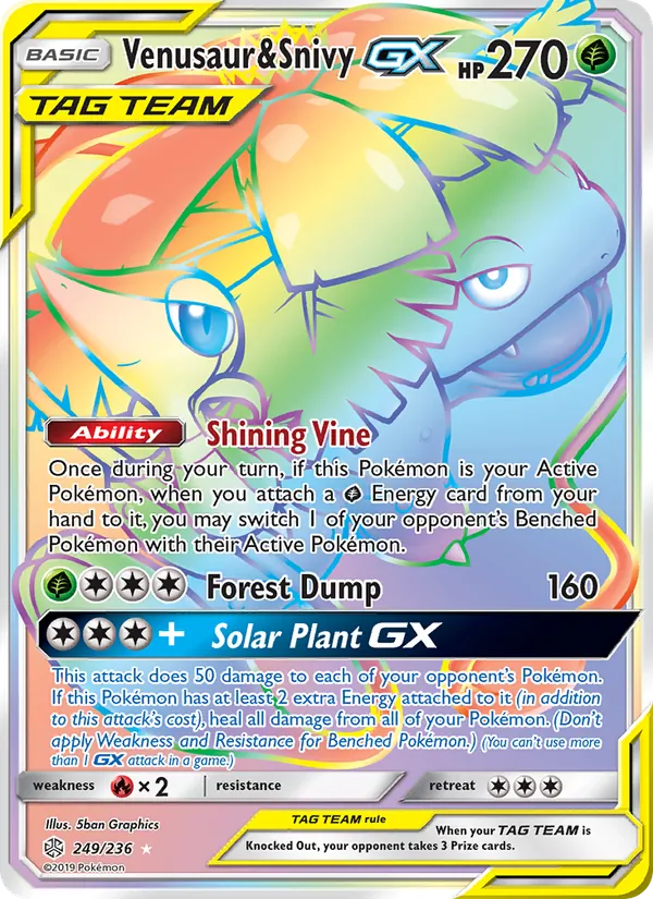 Venusaur & Snivy GX, Cosmic Eclipse 249/236