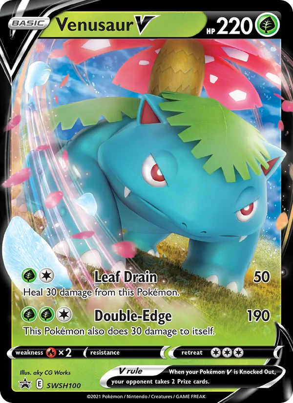 Venusaur V, SWSH Black Star Promos SWSH100/307