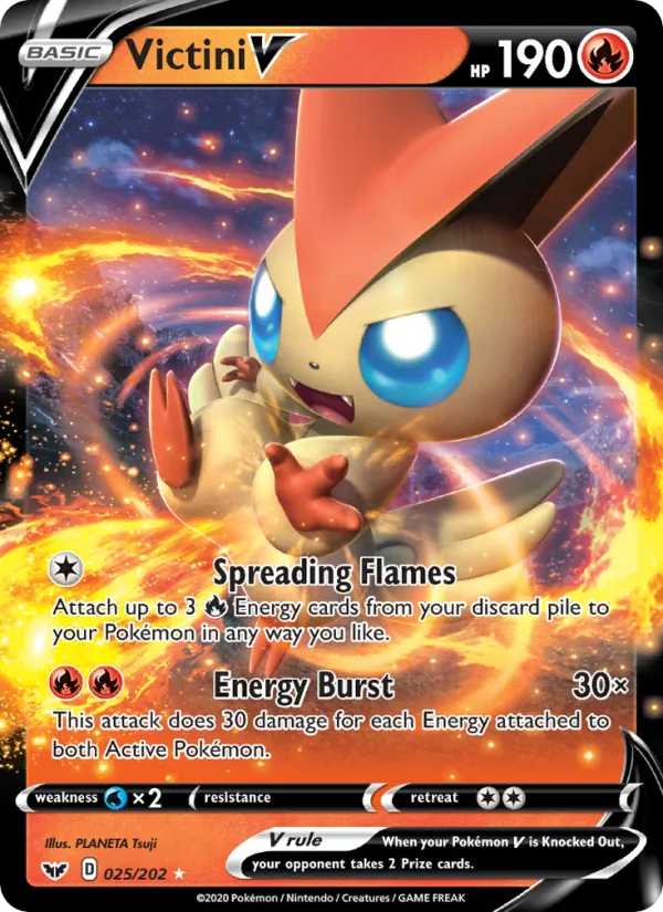 Victini V, Sword & Shield 025/202