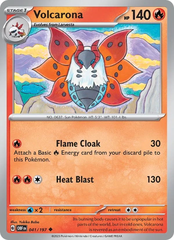 Volcarona, Obsidian Flames 041/197