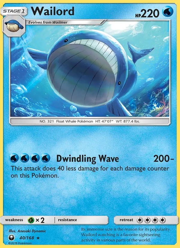 Wailord, Celestial Storm 040/168