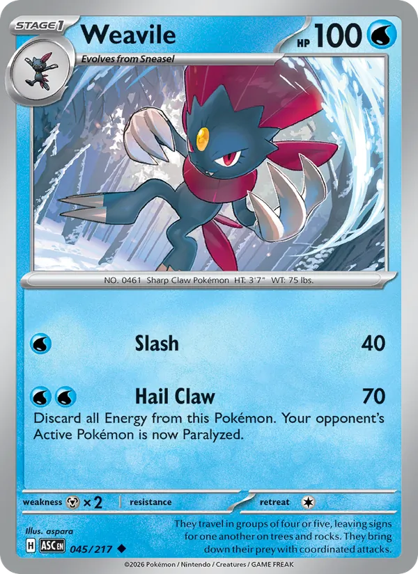 Weavile, Ascended Heroes 045/217