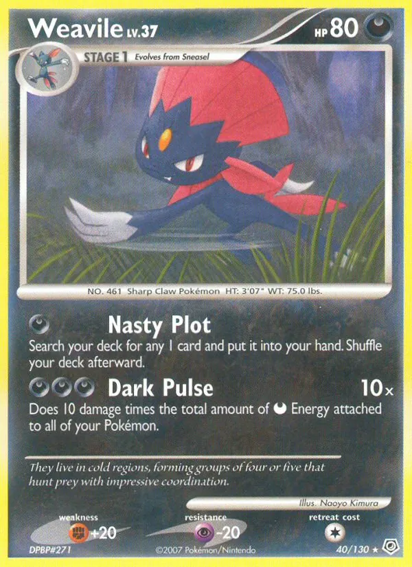 Weavile, Diamond & Pearl 040/130