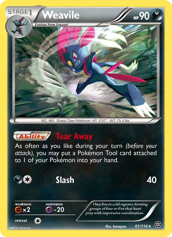 Weavile, Steam Siege 061/114