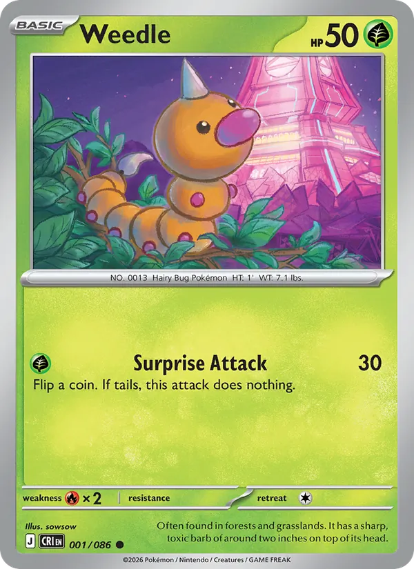 Weedle, Chaos Rising 001/086